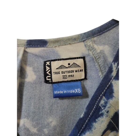 Kavu XS Somerton Dress Blue/Light Blue Tie Dye Viscose Pockets E2.1 Gorpcore - Picture 7 of 11